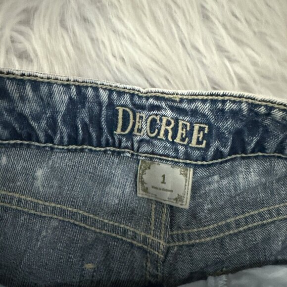 Decree womens acid wash pink ombre cut off shorts 1 y2k sexy - Picture 5 of 12